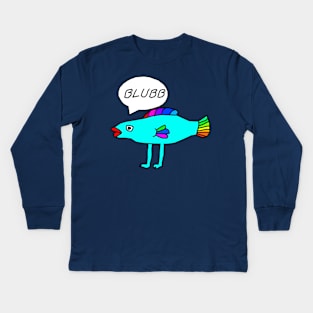 Walking Fish Kids Long Sleeve T-Shirt